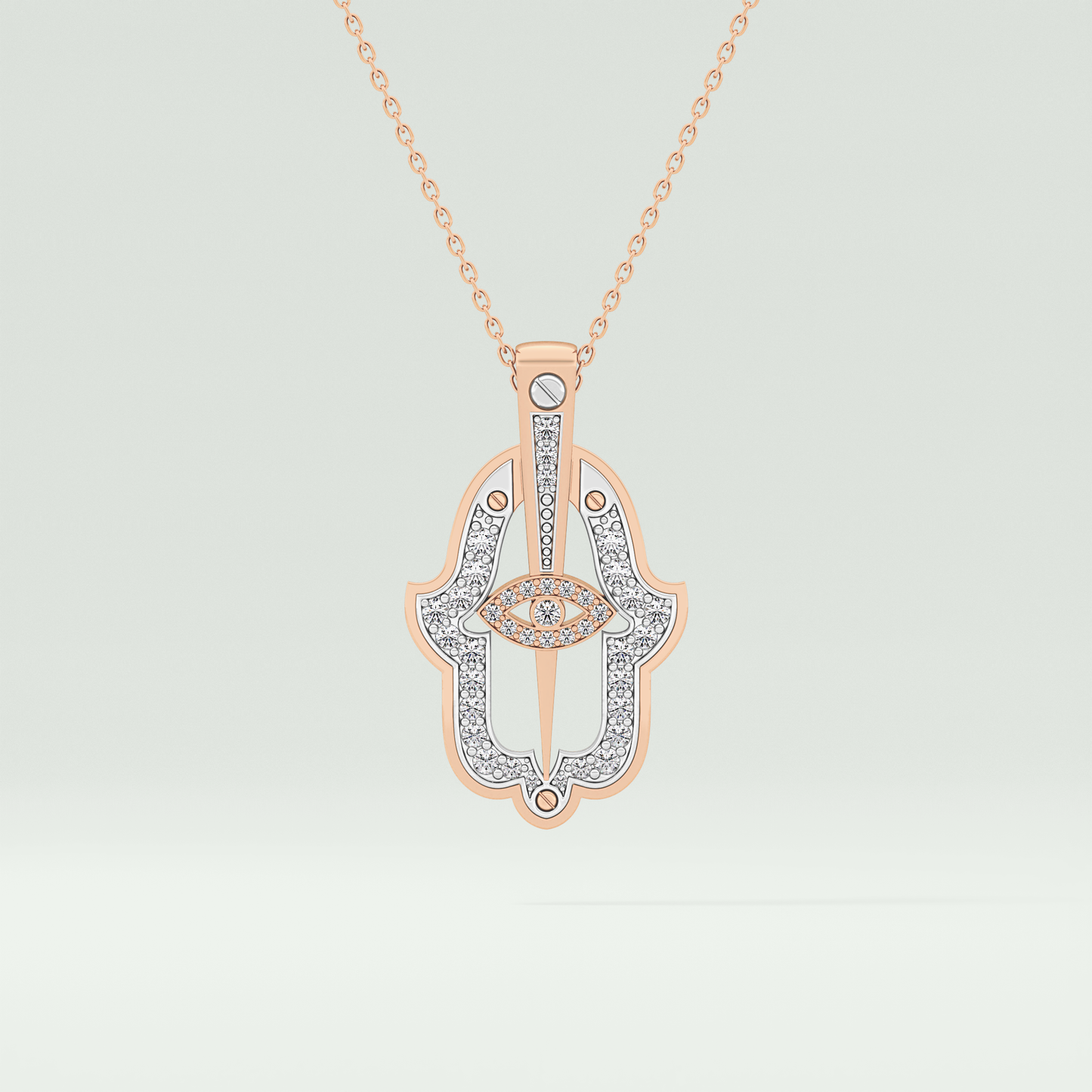 0.30 CT Shimmering Round Moissanite Diamond Stones Necklace For Him 10