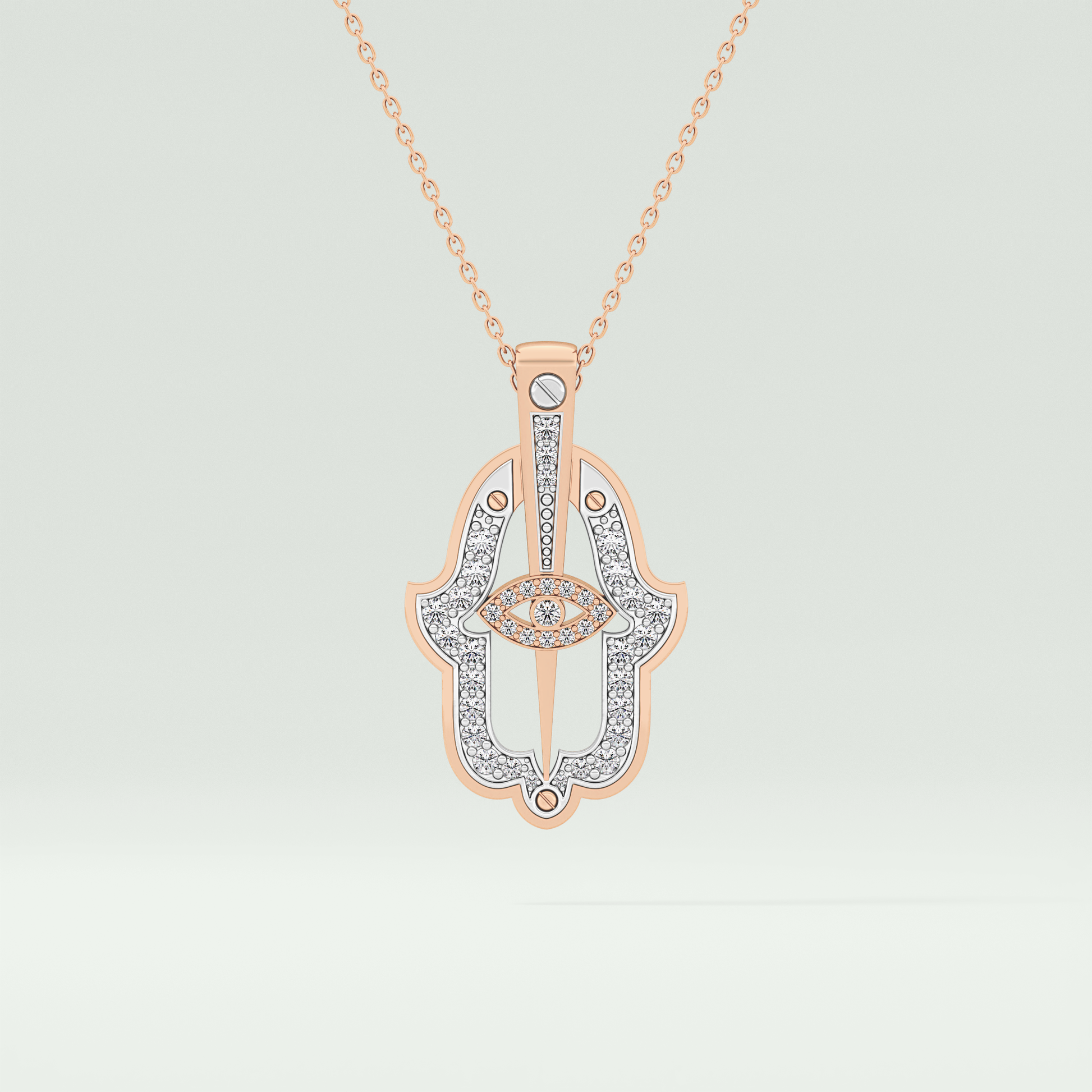 0.30 CT Shimmering Round Moissanite Diamond Stones Necklace For Him 10