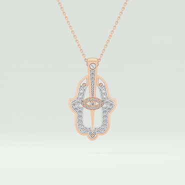 0.30 CT Shimmering Round Moissanite Diamond Stones Necklace For Him 10