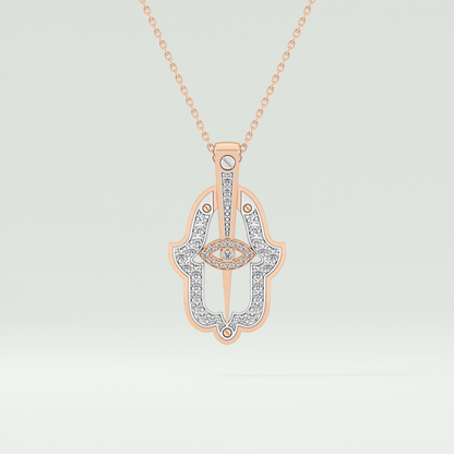 0.30 CT Shimmering Round Moissanite Diamond Stones Necklace For Him 10