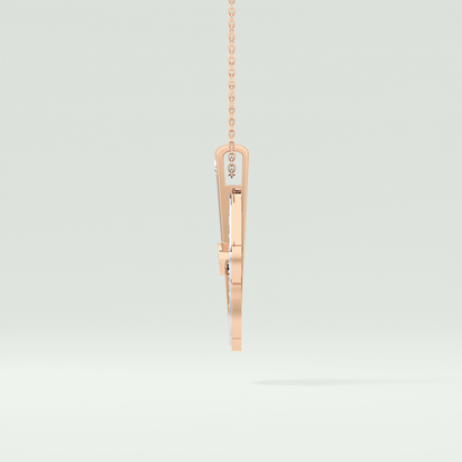 0.30 CT Shimmering Round Moissanite Diamond Stones Necklace For Him 12