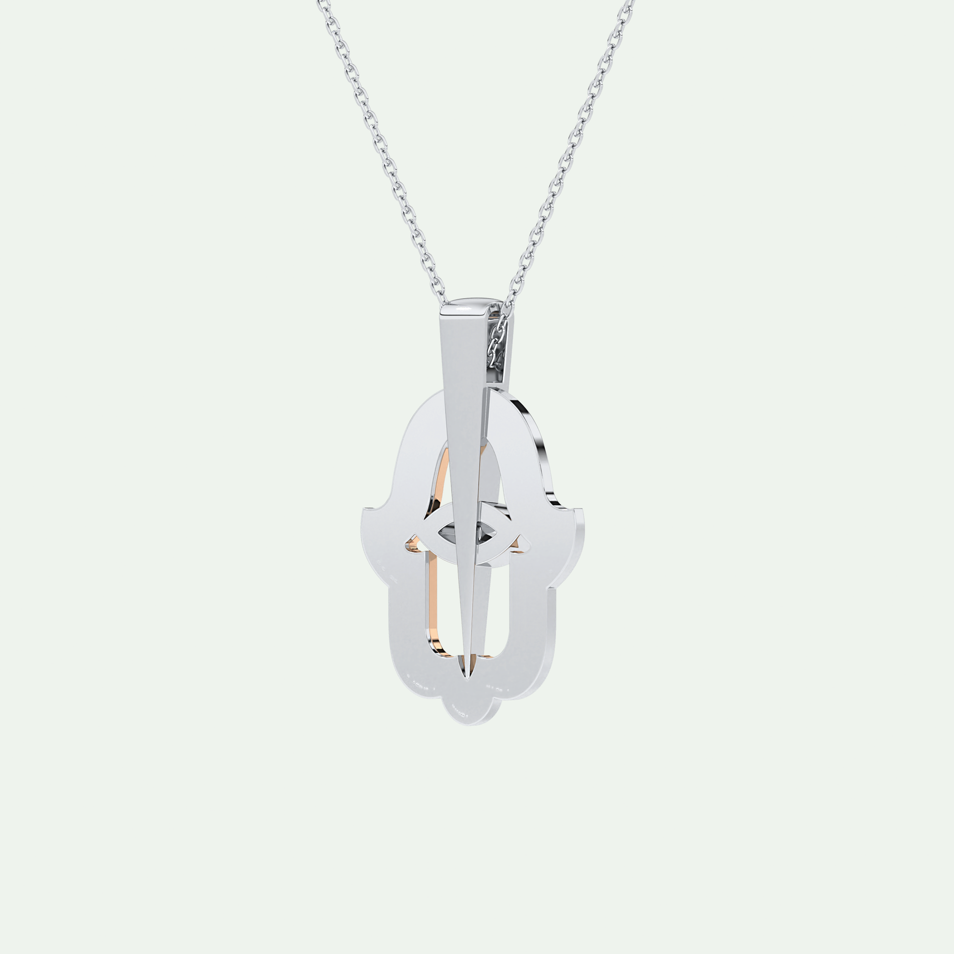 0.30 CT Shimmering Round Moissanite Diamond Stones Necklace For Him 9