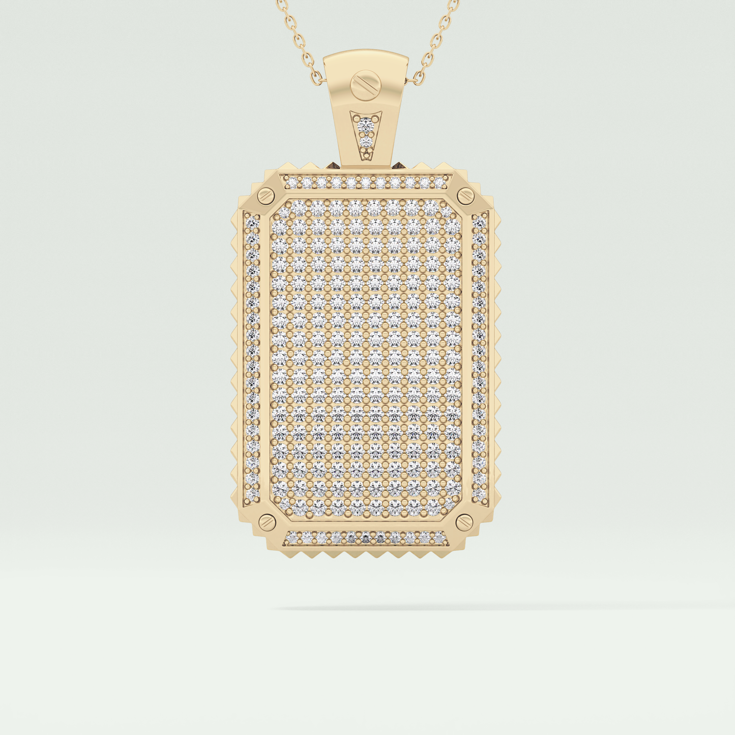 2.10 CT Glamorous Round Moissanite Diamond Stones Necklace For Him 2