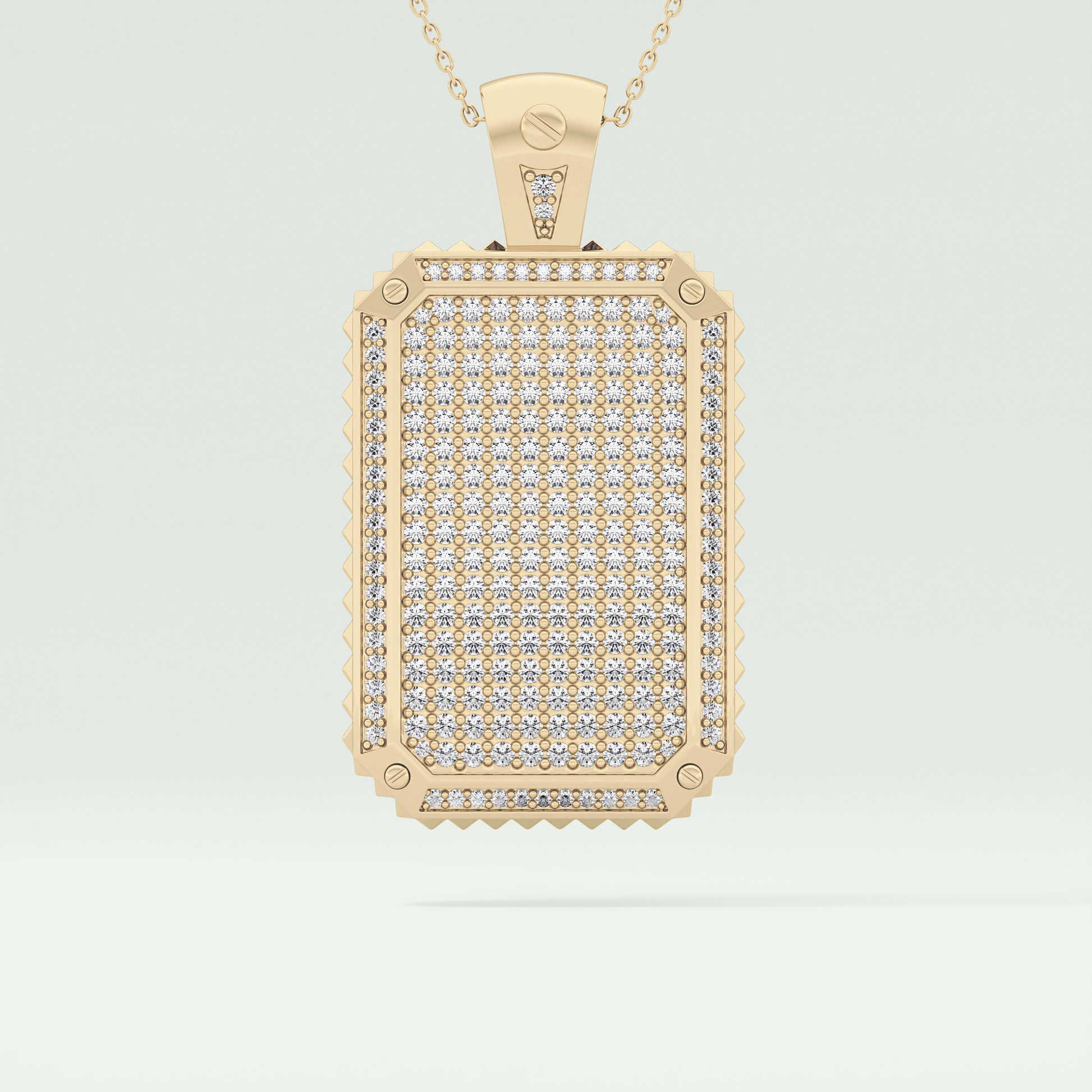 2.10 CT Glamorous Round Moissanite Diamond Stones Necklace For Him 2