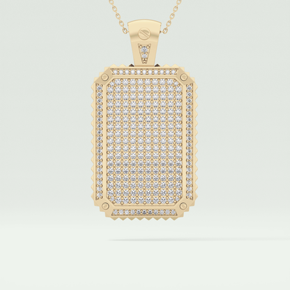 2.10 CT Glamorous Round Moissanite Diamond Stones Necklace For Him 2