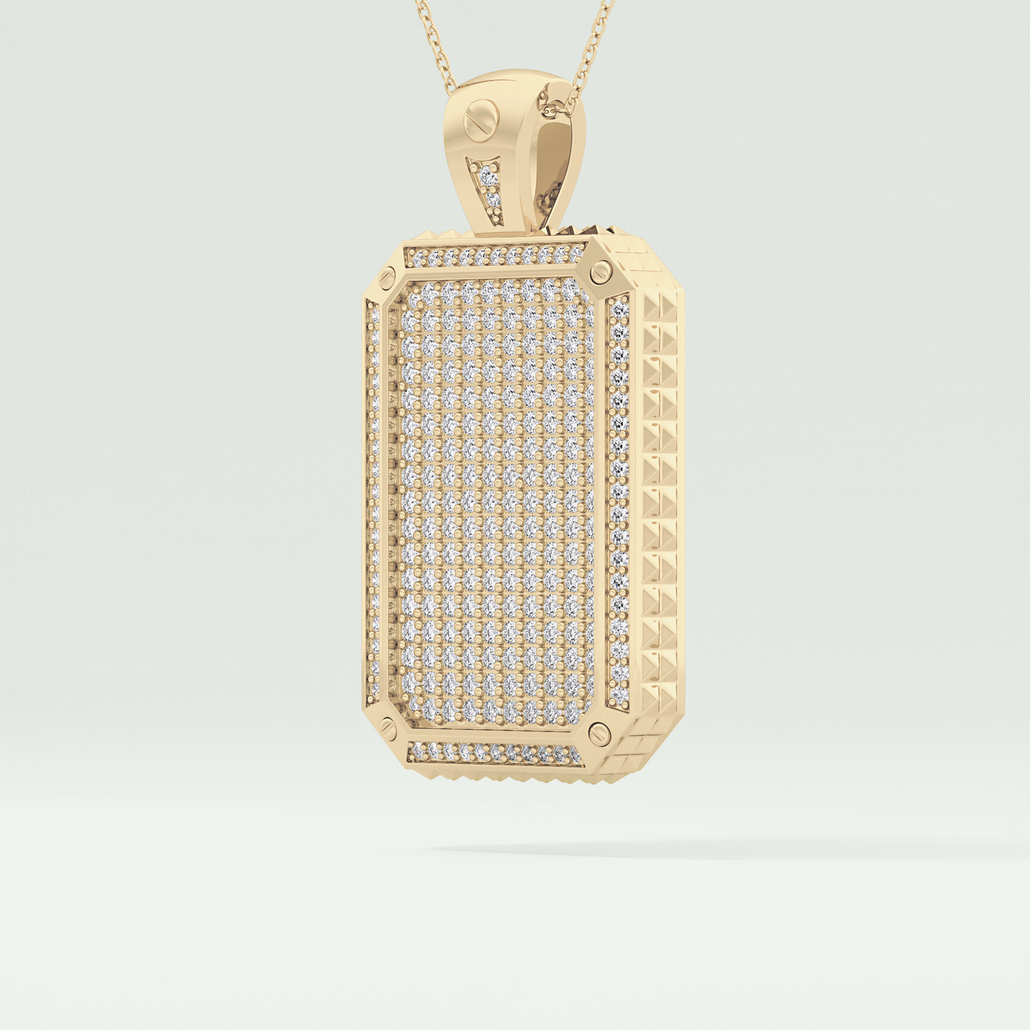 2.10 CT Glamorous Round Moissanite Diamond Stones Necklace For Him 1