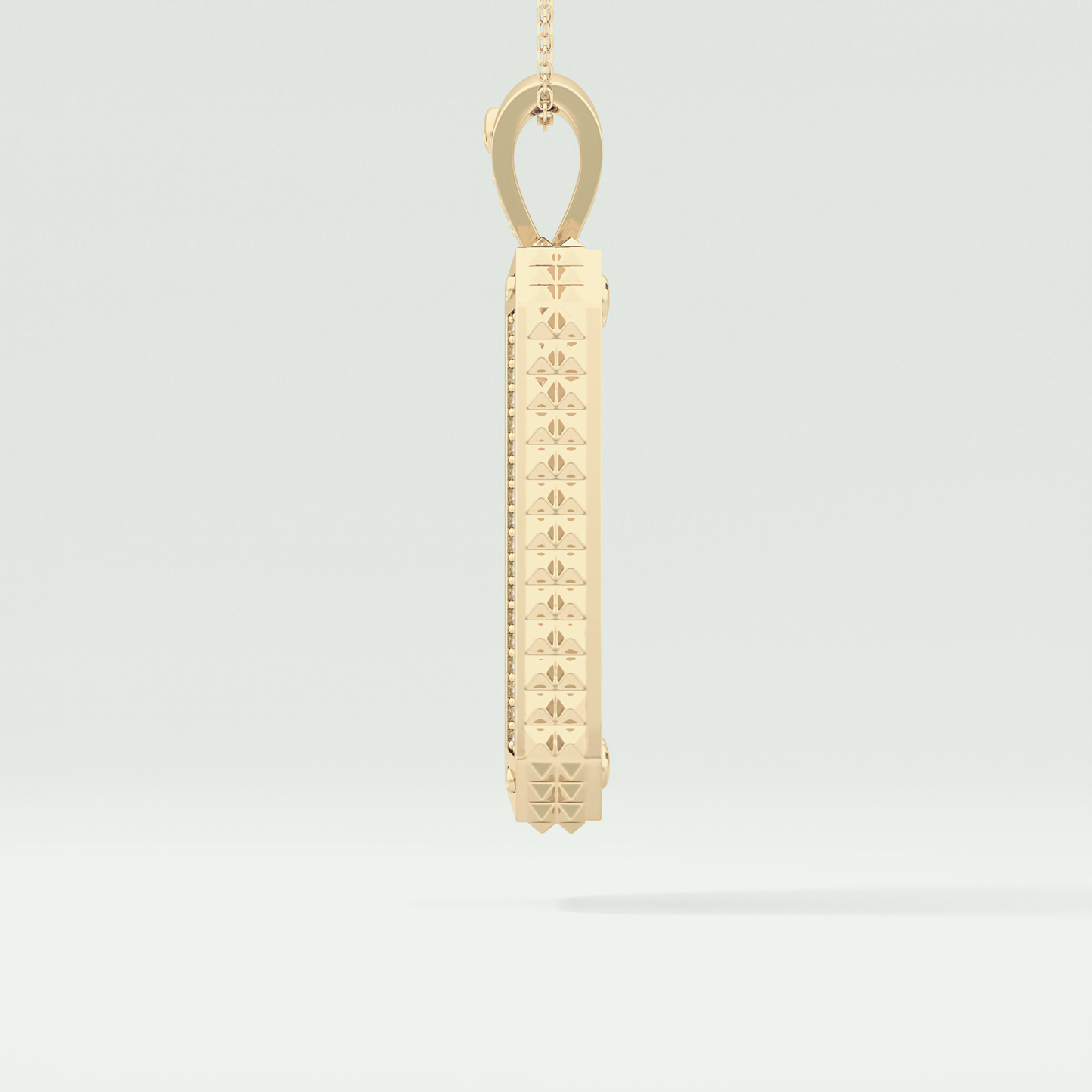 2.10 CT Glamorous Round Moissanite Diamond Stones Necklace For Him 3