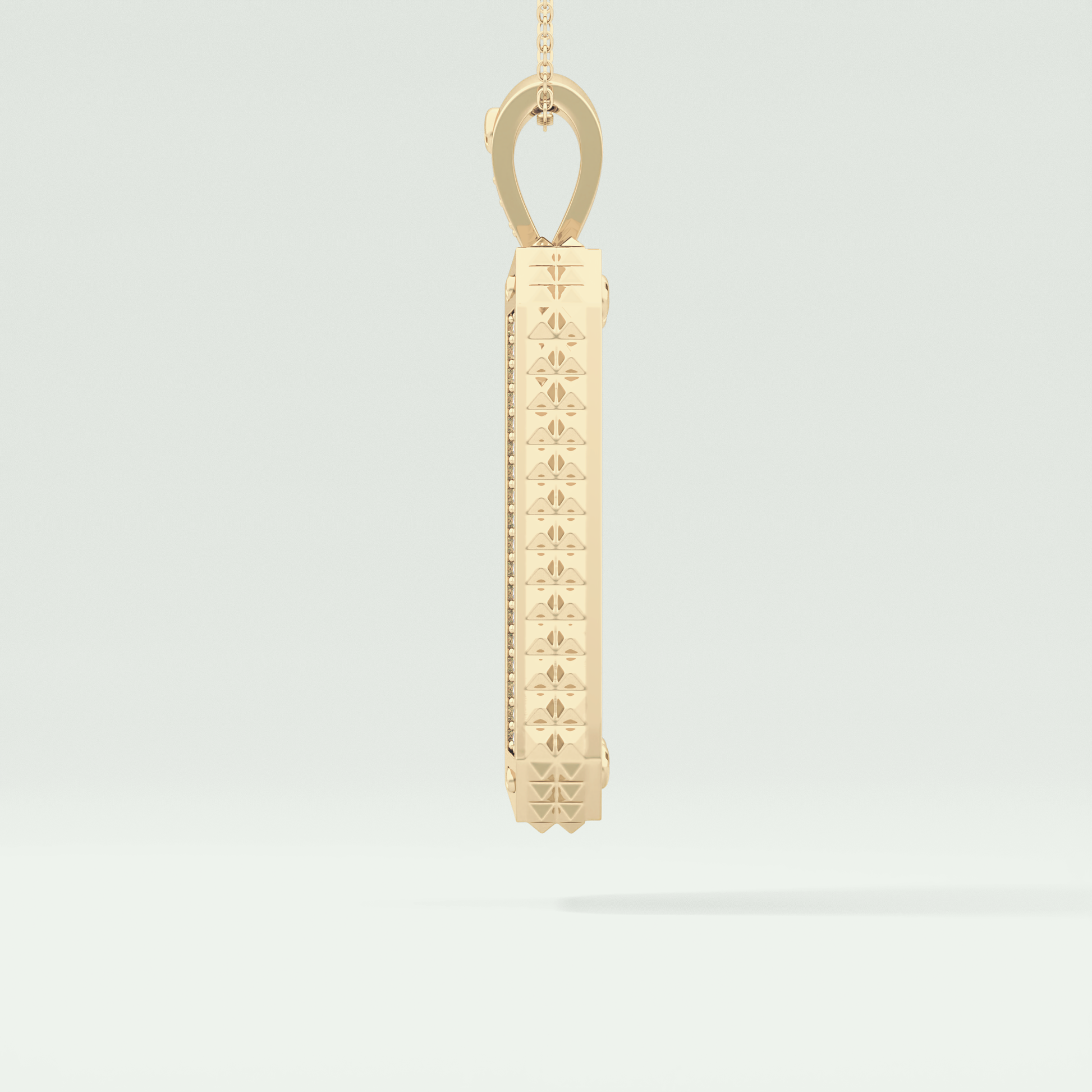 2.10 CT Glamorous Round Moissanite Diamond Stones Necklace For Him 3