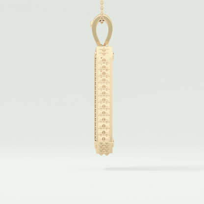 2.10 CT Glamorous Round Moissanite Diamond Stones Necklace For Him 3