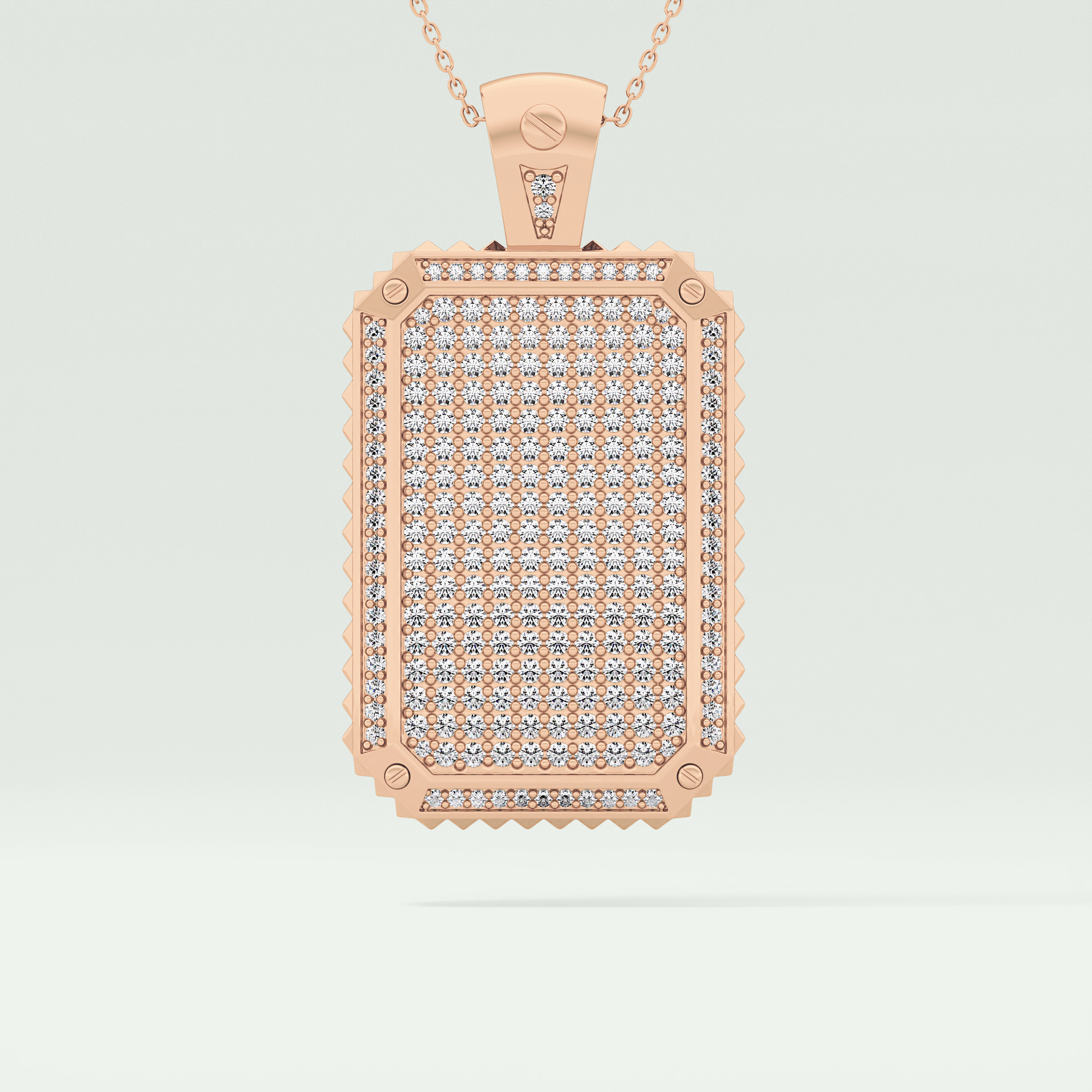 2.10 CT Glamorous Round Moissanite Diamond Stones Necklace For Him 9