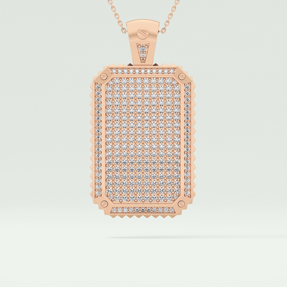 2.10 CT Glamorous Round Moissanite Diamond Stones Necklace For Him 9