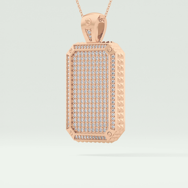 2.10 CT Glamorous Round Moissanite Diamond Stones Necklace For Him 10