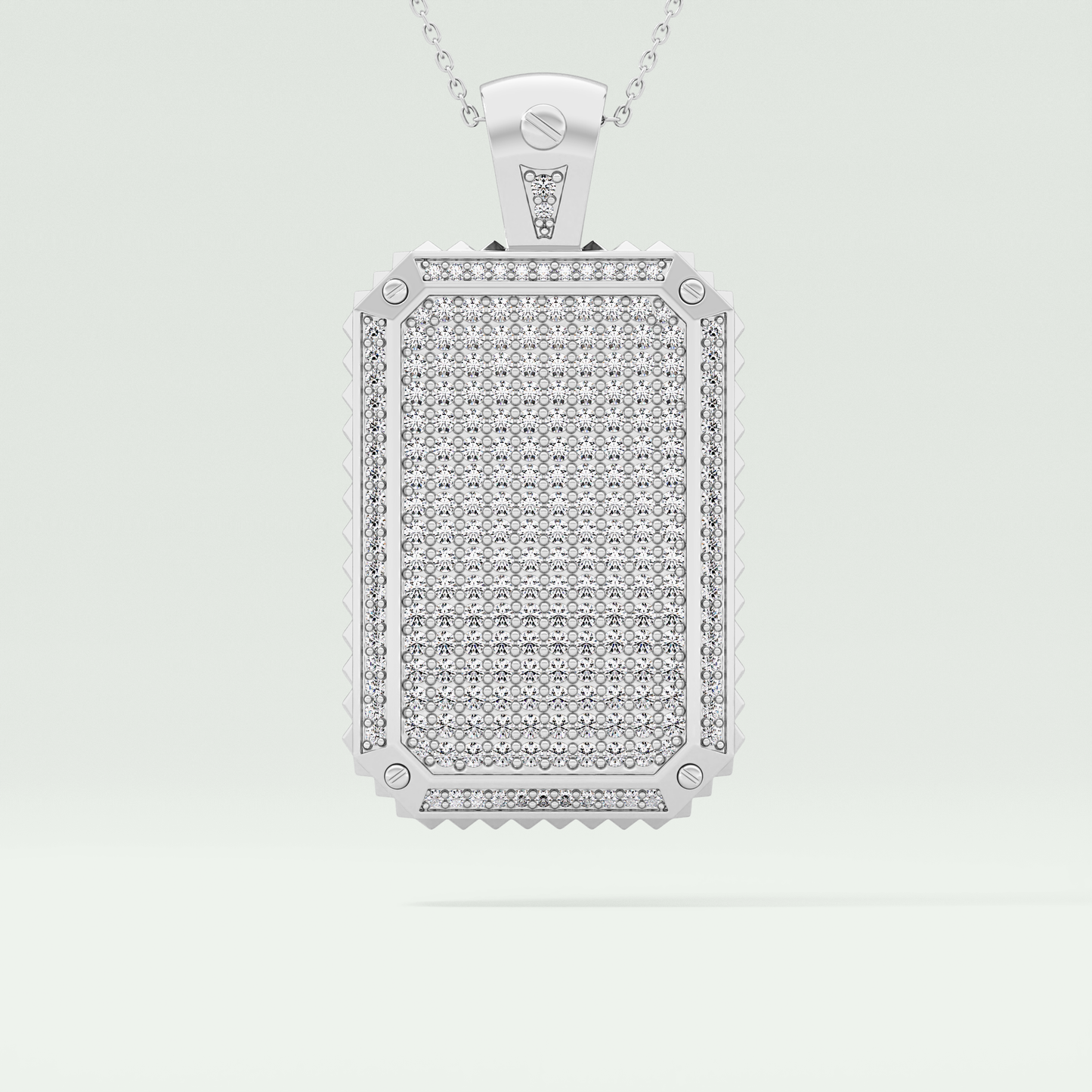 2.10 CT Glamorous Round Moissanite Diamond Stones Necklace For Him 5