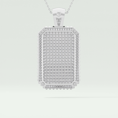 2.10 CT Glamorous Round Moissanite Diamond Stones Necklace For Him 5