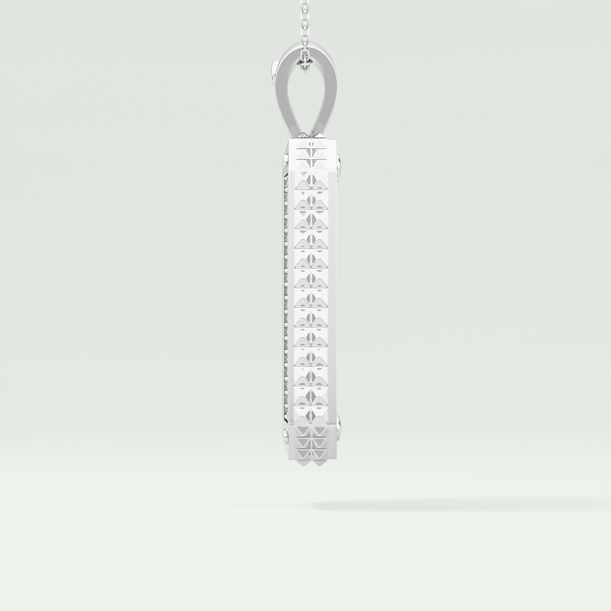 2.10 CT Glamorous Round Moissanite Diamond Stones Necklace For Him 8