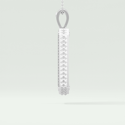 2.10 CT Glamorous Round Moissanite Diamond Stones Necklace For Him 8