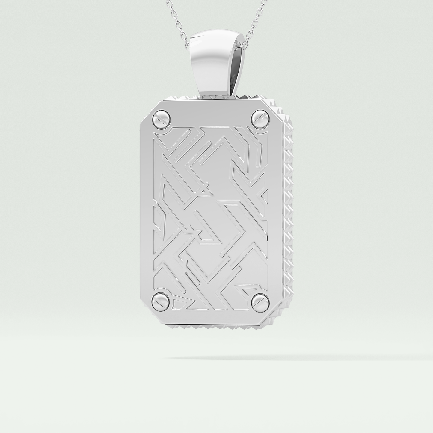 2.10 CT Glamorous Round Moissanite Diamond Stones Necklace For Him 6