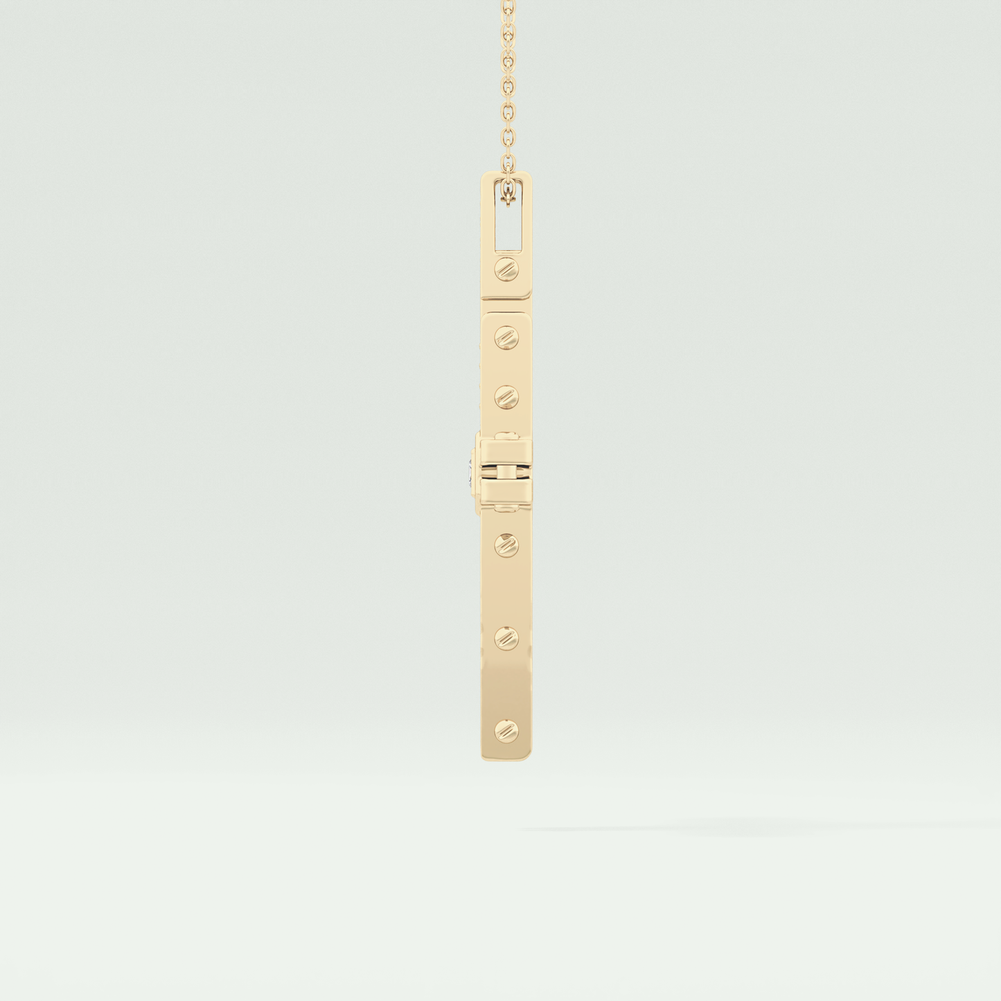 0.20 CT Eternal Cross Moissanite Diamond Necklace For Him 4