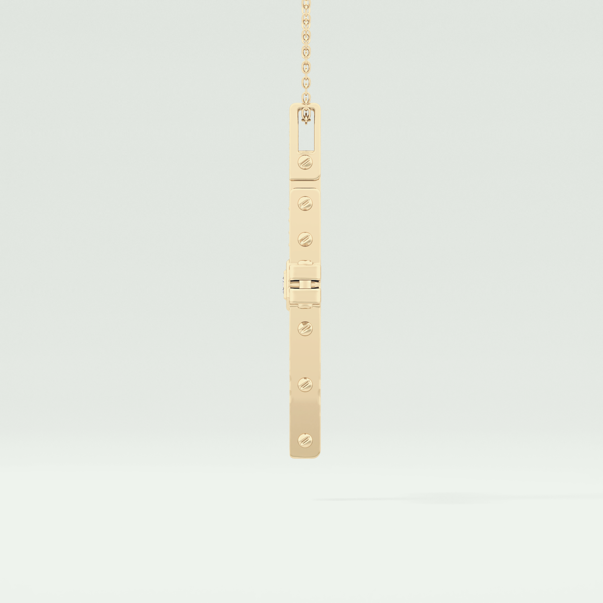 0.20 CT Eternal Cross Moissanite Diamond Necklace For Him 4