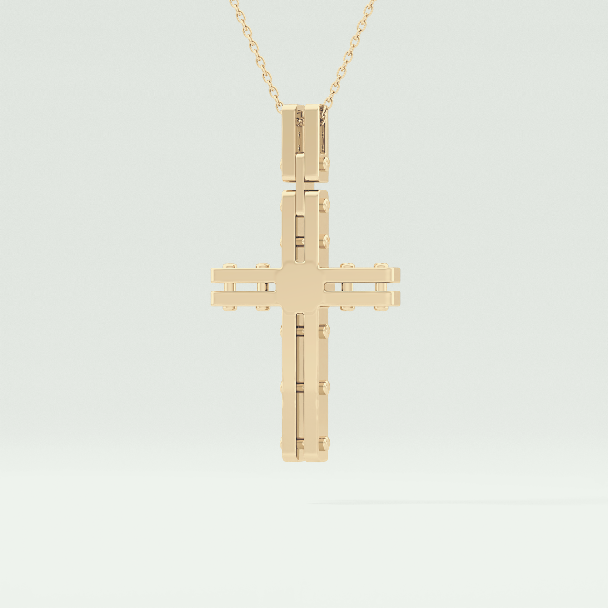 0.20 CT Eternal Cross Moissanite Diamond Necklace For Him 3