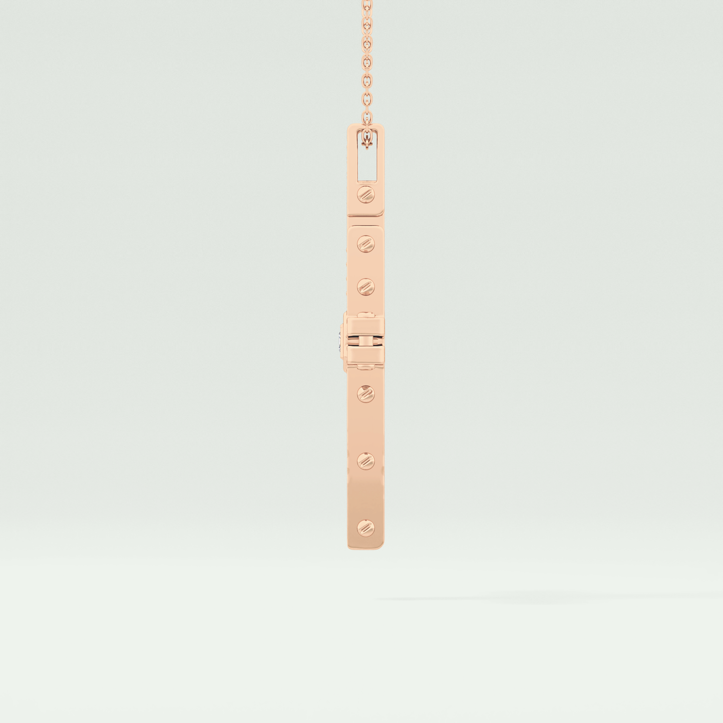 0.20 CT Eternal Cross Moissanite Diamond Necklace For Him 12