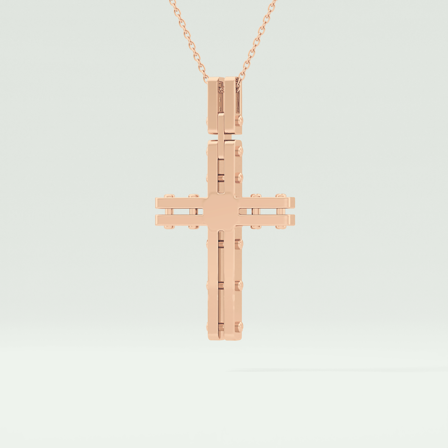 0.20 CT Eternal Cross Moissanite Diamond Necklace For Him 11