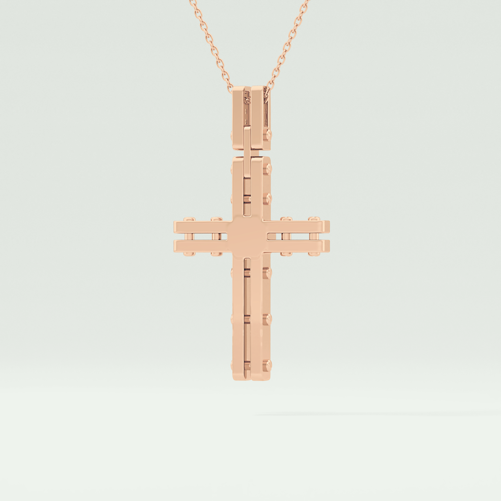 0.20 CT Eternal Cross Moissanite Diamond Necklace For Him 11