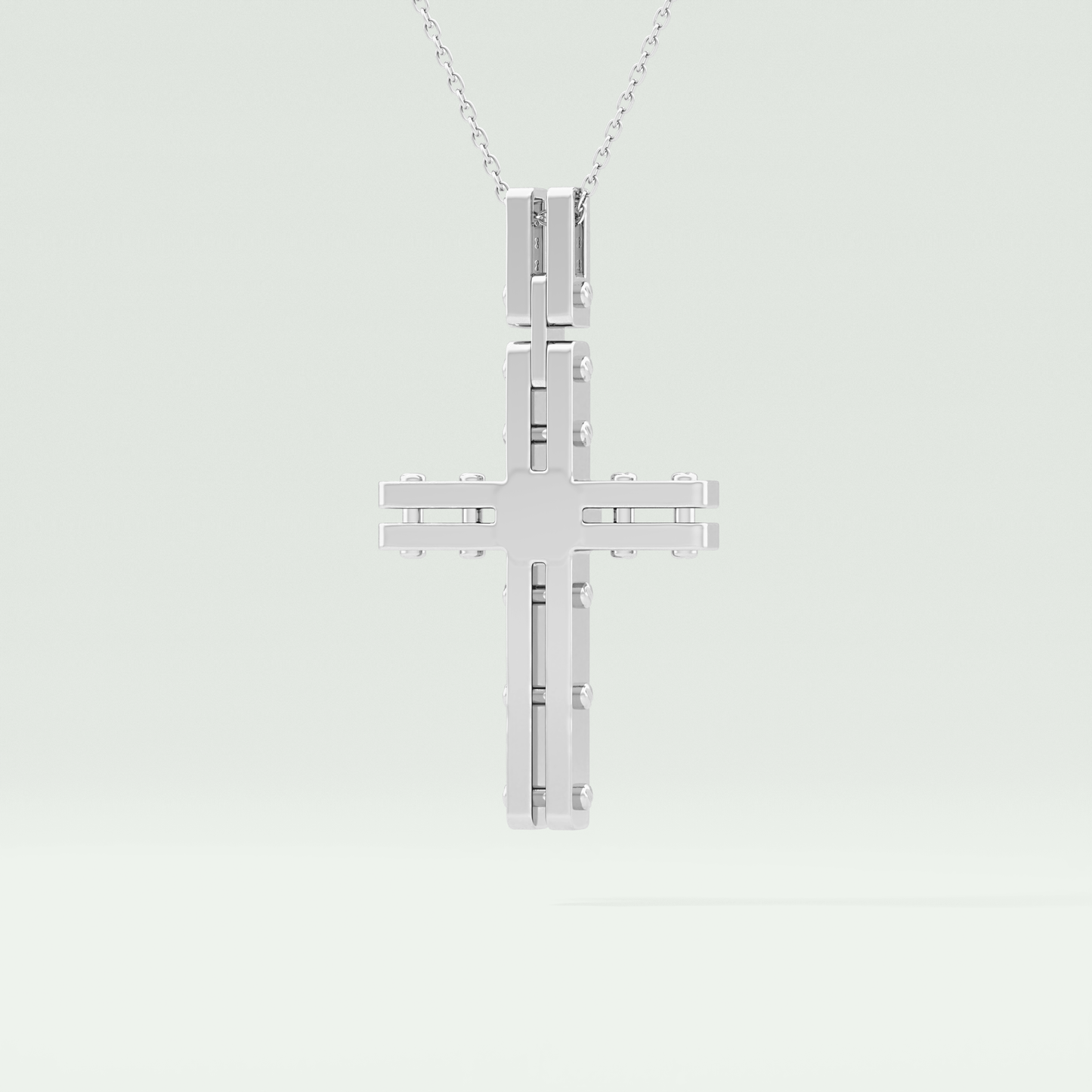 0.20 CT Eternal Cross Moissanite Diamond Necklace For Him 6