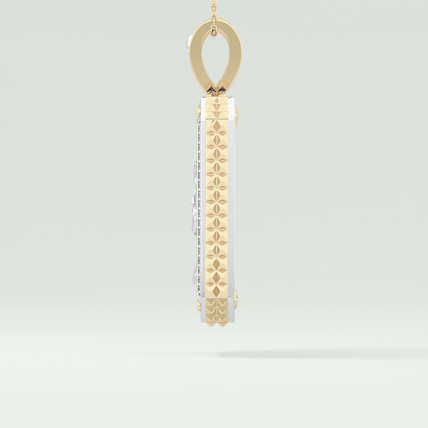 0.45 CT Jesus With Round Moissanite Diamond Stones Necklace 3