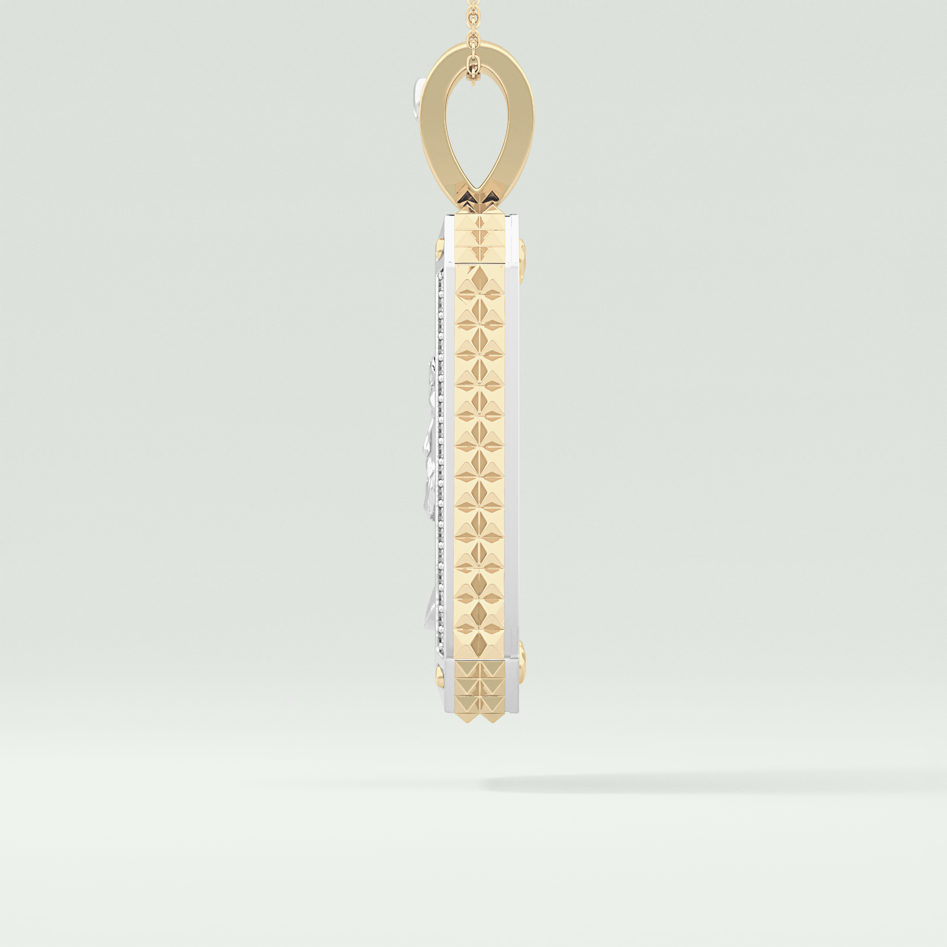 0.45 CT Jesus With Round Moissanite Diamond Stones Necklace 3