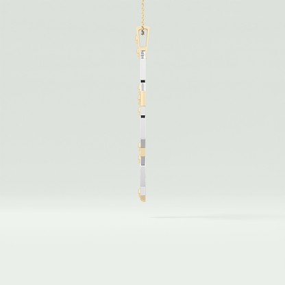 0.50  CT Cross White Moissanite Diamond Necklace For Him 3