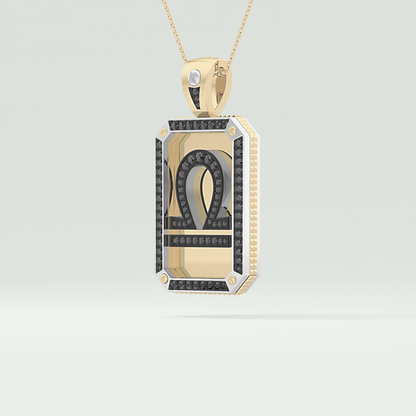 0.60 CT Black Moissanite Diamond Hip Hop Necklace For Him 2