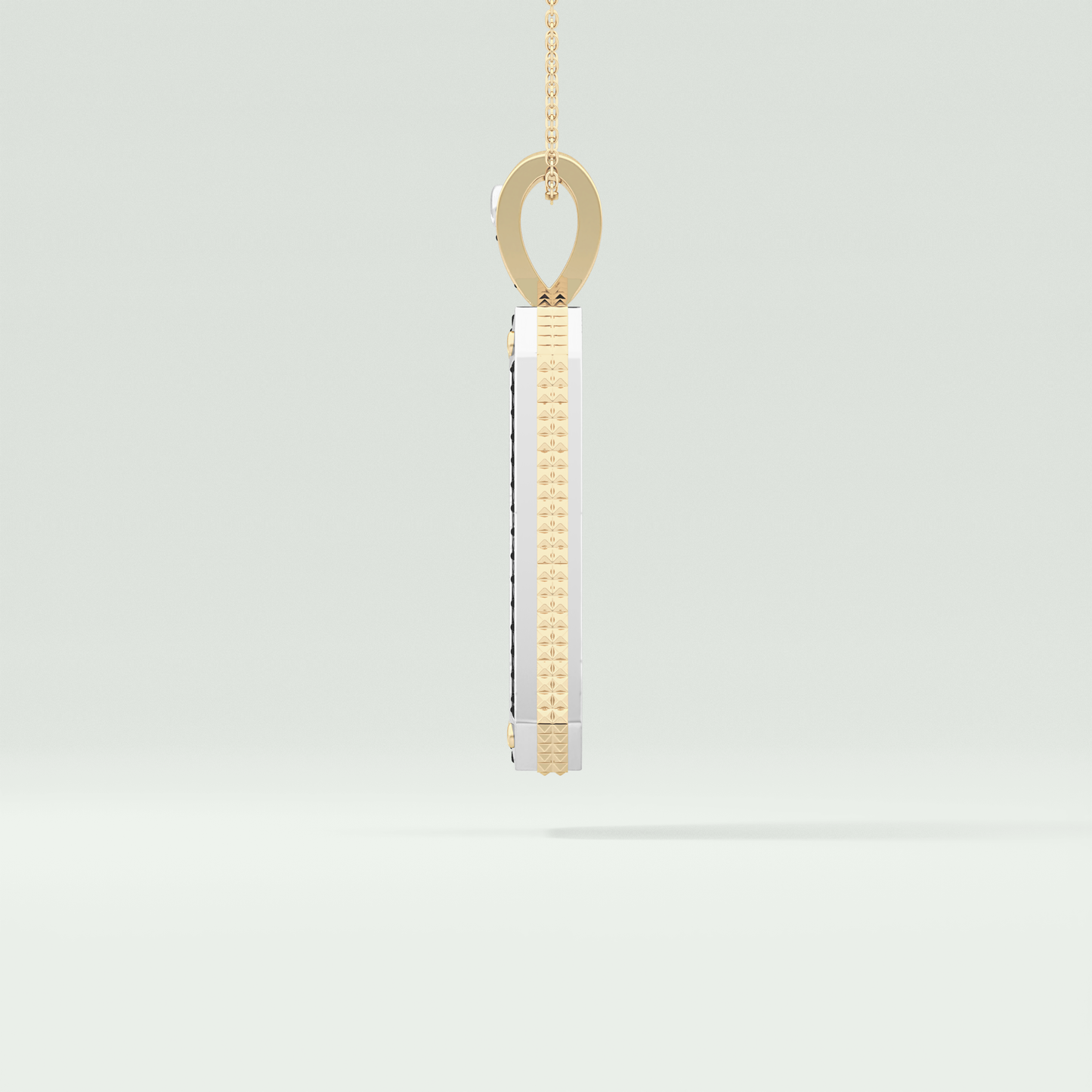 0.60 CT Black Moissanite Diamond Hip Hop Necklace For Him 3