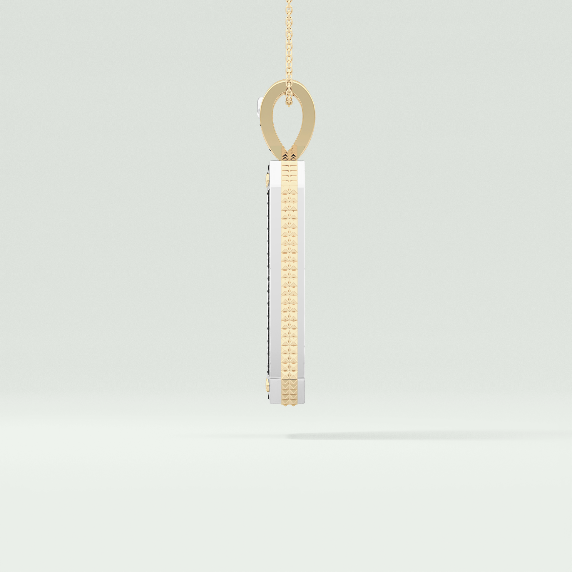 0.60 CT Black Moissanite Diamond Hip Hop Necklace For Him 3