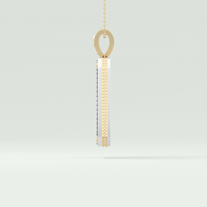 0.60 CT Black Moissanite Diamond Hip Hop Necklace For Him 3