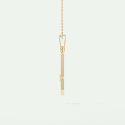 0.25 CT Princess & Round Moissanite Diamond Stones Necklace 4