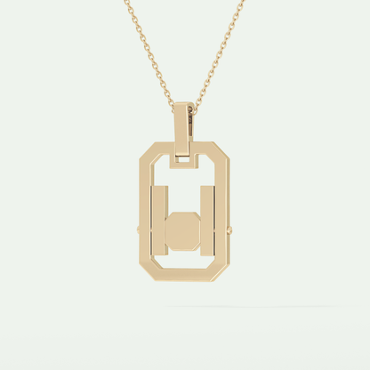 0.25 CT Princess & Round Moissanite Diamond Stones Necklace 3