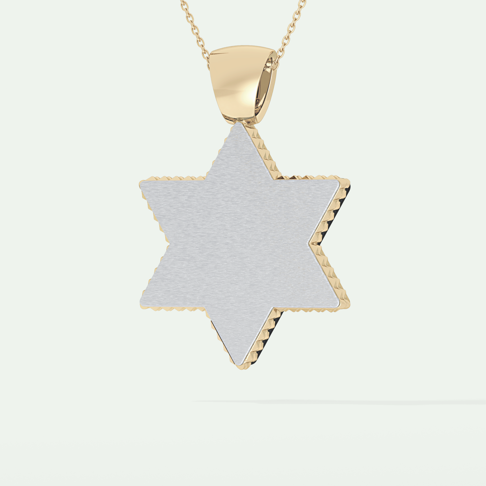 0.45 CT Black Moissanite Diamond Stones Star Shaped Necklace For Him 10