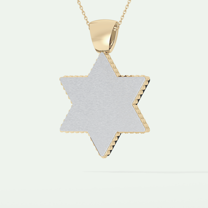 0.45 CT Black Moissanite Diamond Stones Star Shaped Necklace For Him 10