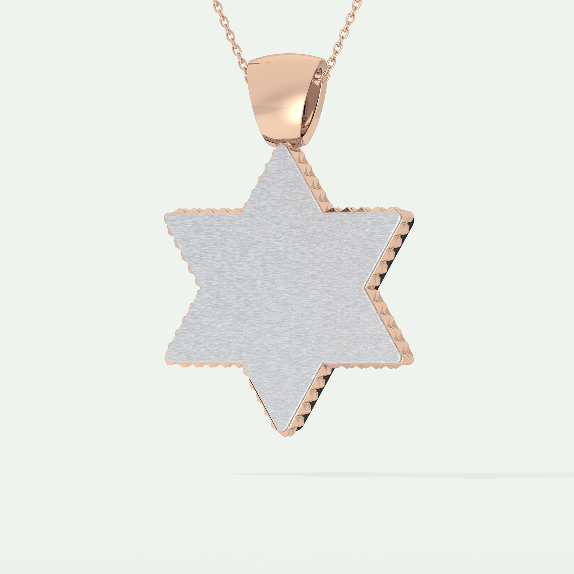 0.45 CT Black Moissanite Diamond Stones Star Shaped Necklace For Him 14