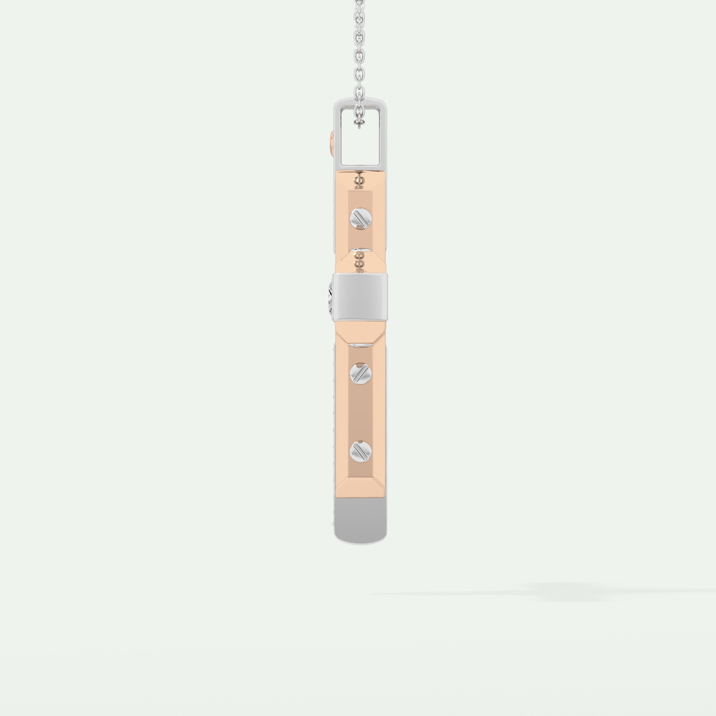 0.60 CT Unique Princess & Round Moissanite Diamond Stones Cross Necklace For Him 8