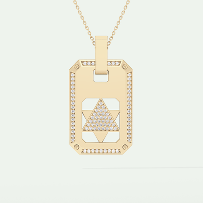 0.90 CT Round Cut Moissanite Diamond Stones Necklace For Him 1