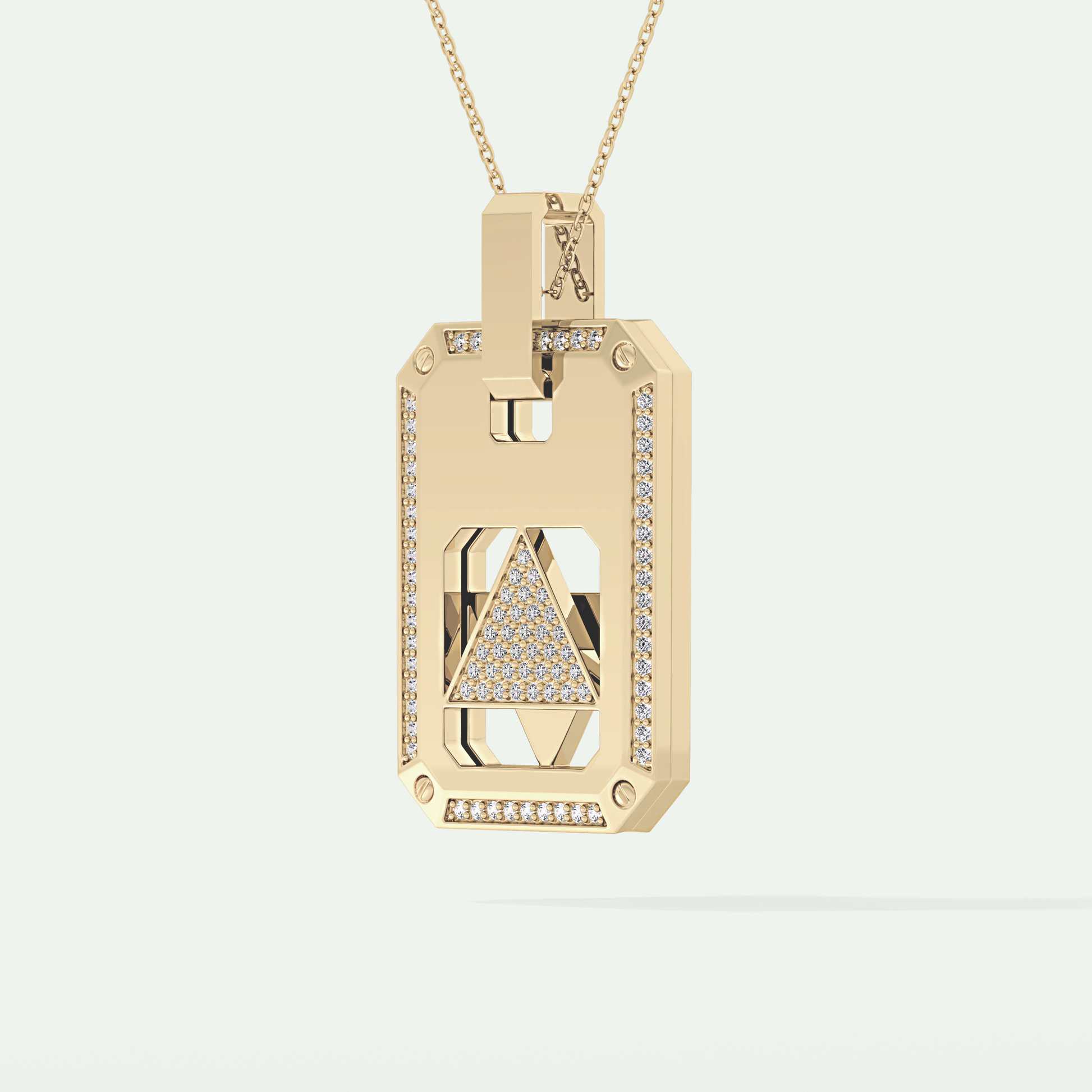 0.90 CT Round Cut Moissanite Diamond Stones Necklace For Him 2