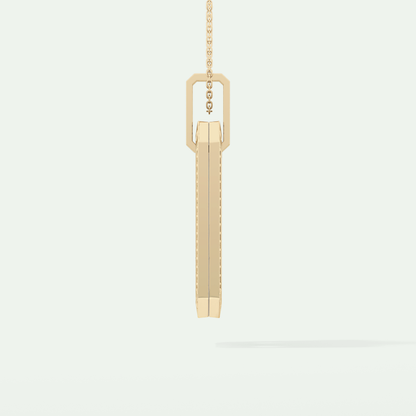 0.90 CT Round Cut Moissanite Diamond Stones Necklace For Him 4