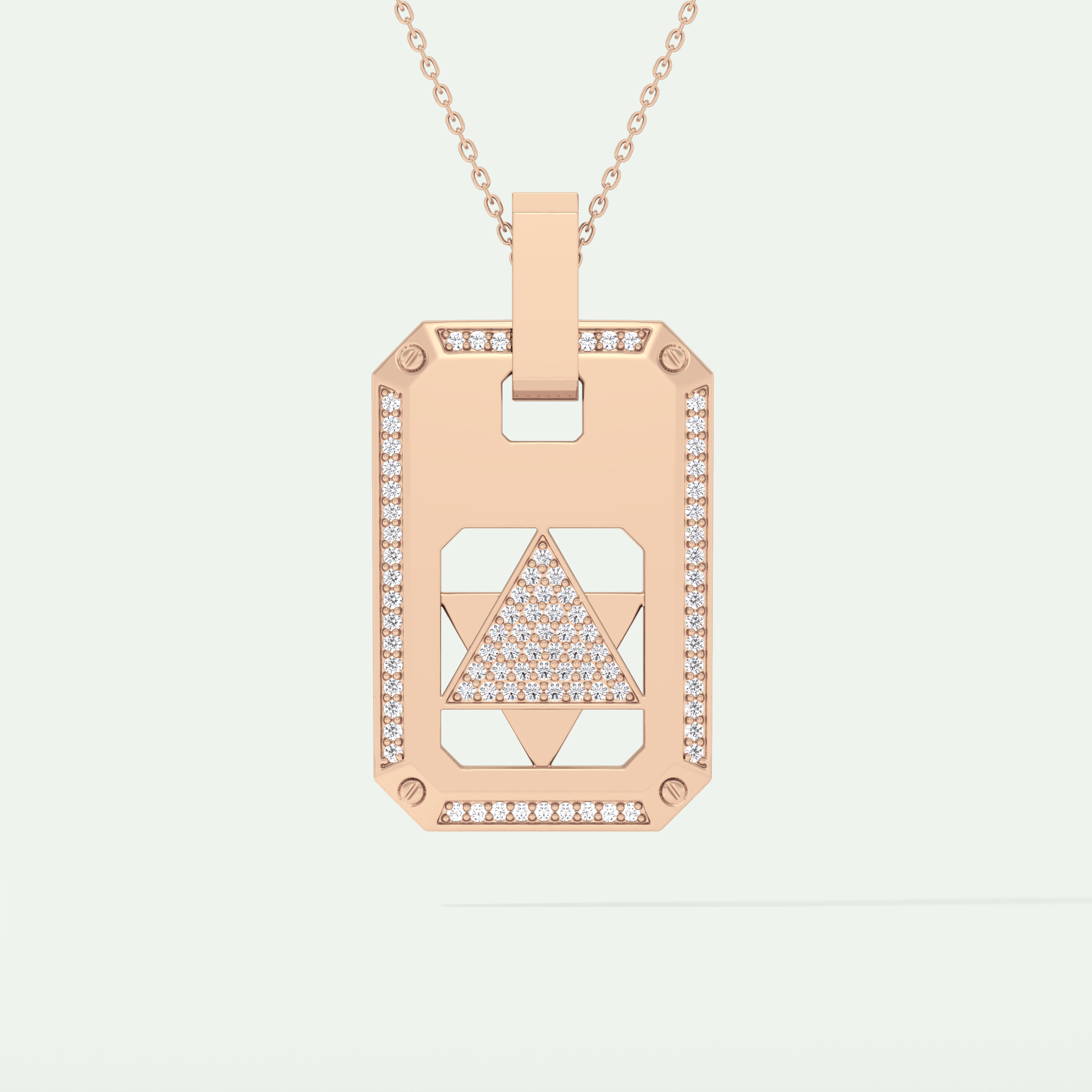 0.90 CT Round Cut Moissanite Diamond Stones Necklace For Him 9