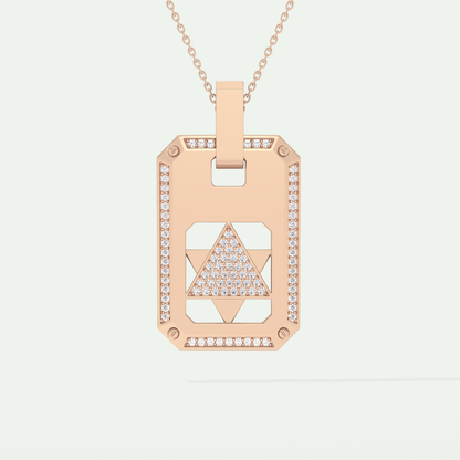 0.90 CT Round Cut Moissanite Diamond Stones Necklace For Him 9