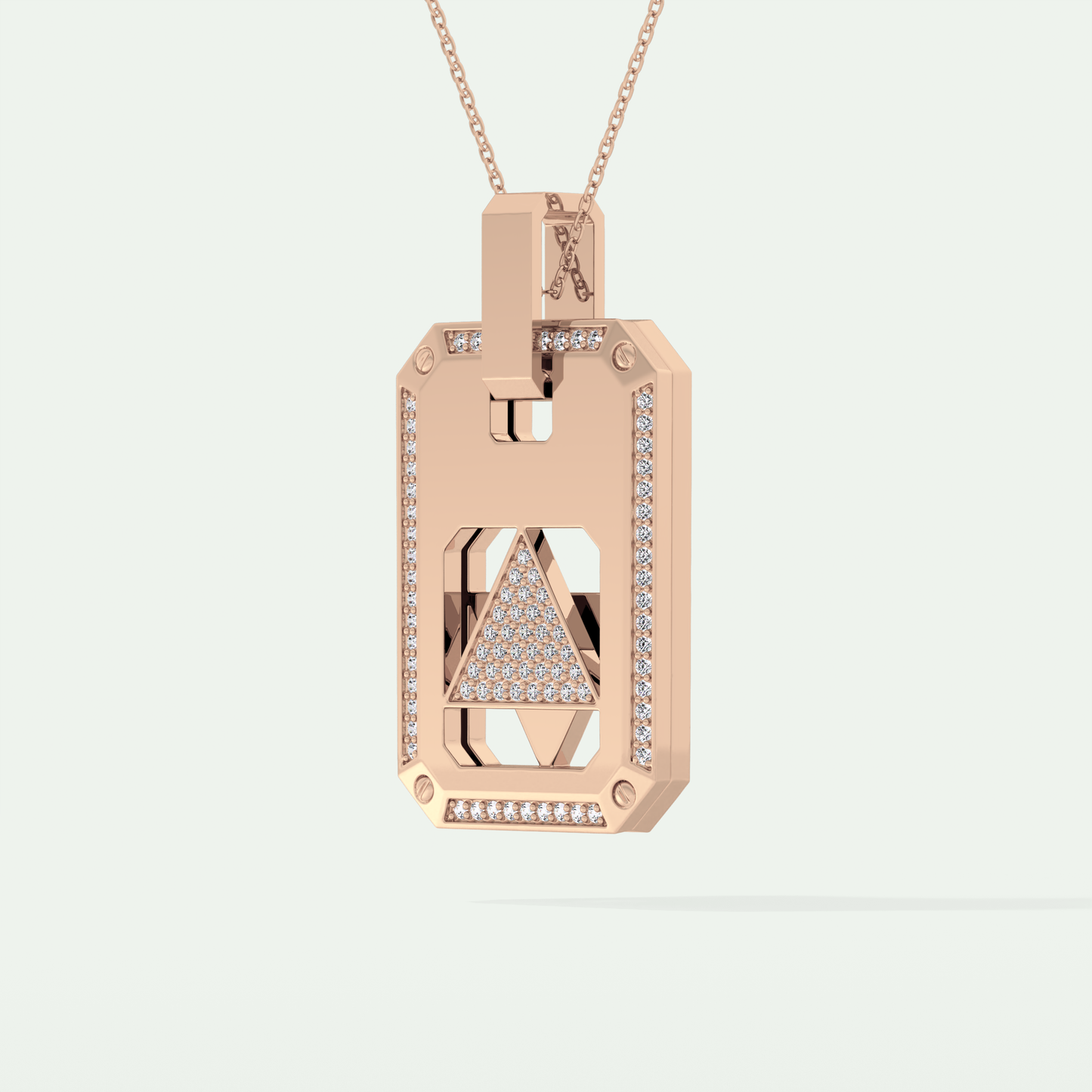 0.90 CT Round Cut Moissanite Diamond Stones Necklace For Him 10