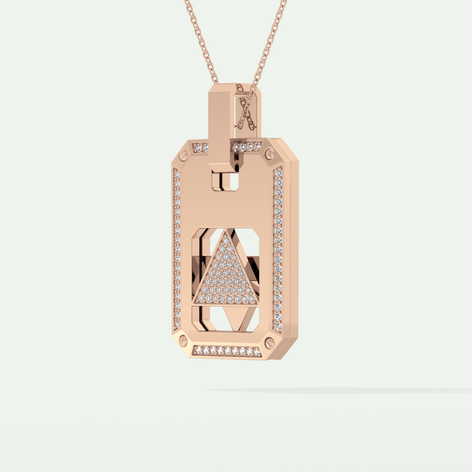 0.90 CT Round Cut Moissanite Diamond Stones Necklace For Him 10