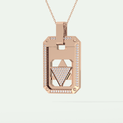 0.90 CT Round Cut Moissanite Diamond Stones Necklace For Him 12