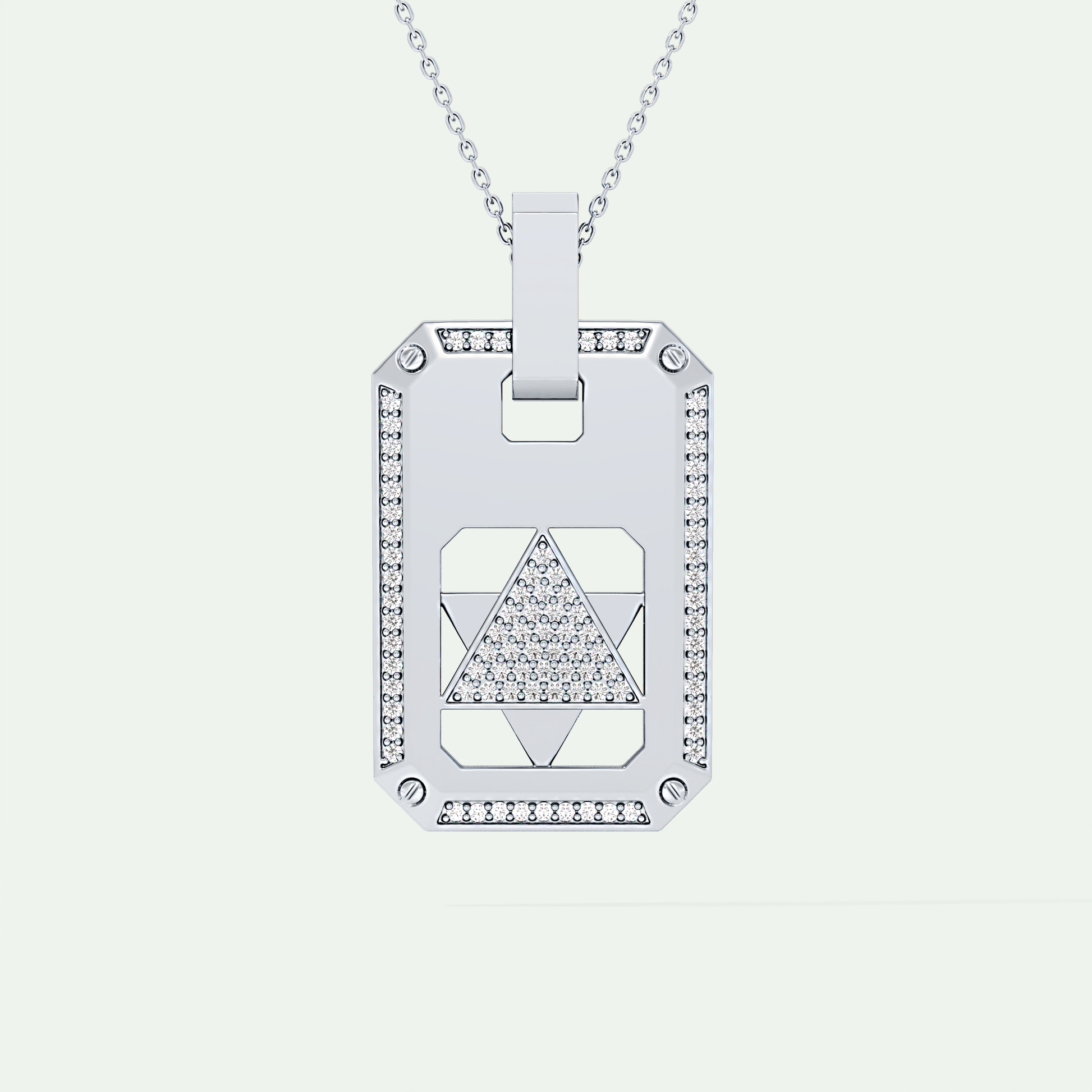 0.90 CT Round Cut Moissanite Diamond Stones Necklace For Him 5